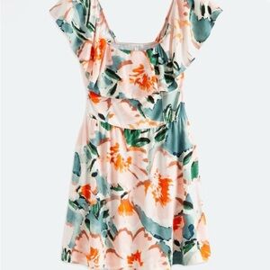 Nine Britton Floral Mini Dress - Orange, Green, White